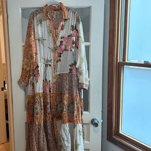 Free People Mix Print Shirtdress